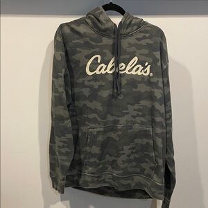 Cabela's Men's Camouflage Hoodie - Green and Gray